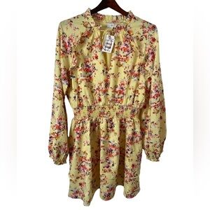Nwt NSR floral yellow dress